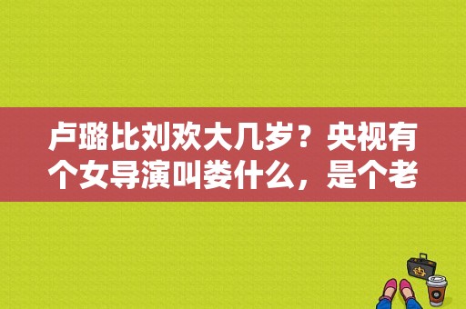 卢璐比刘欢大几岁？央视有个女导演叫娄什么，是个老太太，大大列列？ 
