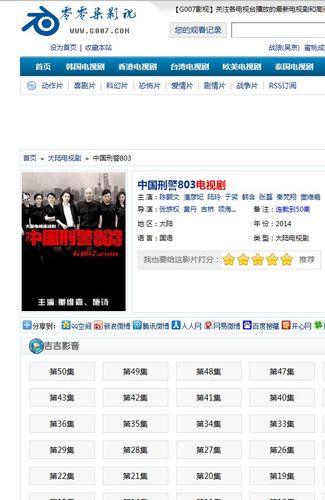 刑警803一共多少集?(中国刑警803导演)