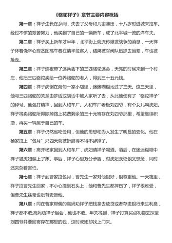 骆驼祥子第1章主要内容?