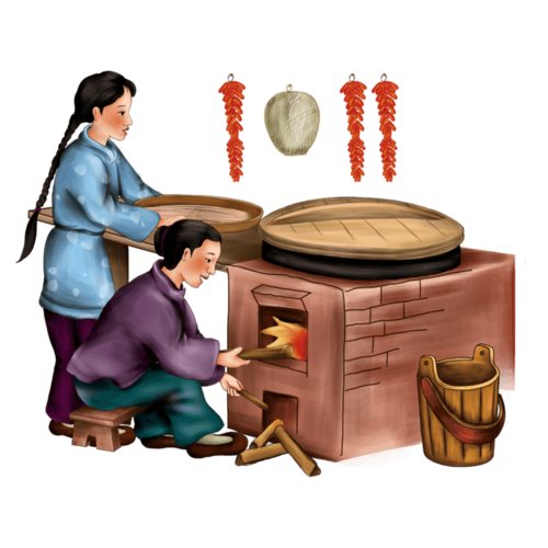 小时候看的古代小孩子做饭动画片?