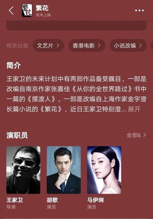 繁花官宣女主角？（繁华 香港导演）