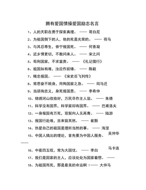 爱国励志名言名句？（爱国者剧情分集介绍）