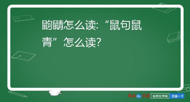 “鼠”加一个“句”和“鼠”加一个“青”分别怎么念？（鼩鼱的巢剧情介绍）