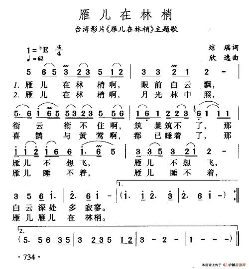 雁儿在林梢原唱？（雁儿在林梢剧情介绍）